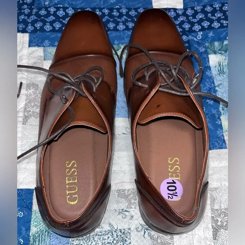 NEW! GUESS Men's Shelly Cap Toe Lace Up Dress Oxfords